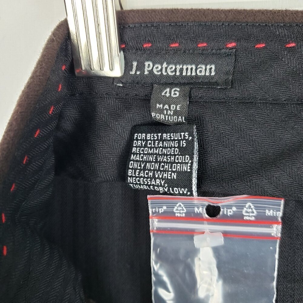 J Peterman Mens Moleskin Pants Brown Duca Visconti Italy Suspender Buttons 46x29 - Picture 6 of 8